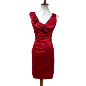 Allen B- red evening dress- size 10